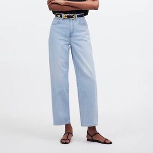 MADEWELL The Perfect Vintage Wide-Leg Crop Jean in Light Wash - Size 23 Tall